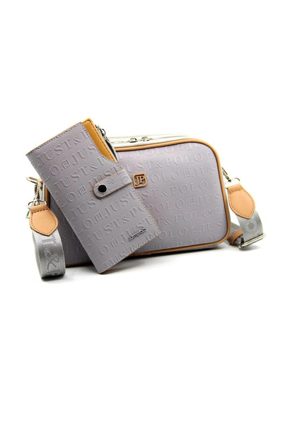 Just Polo Original Women's New Season Embossed Printed Shoulder Bag 232053Mh