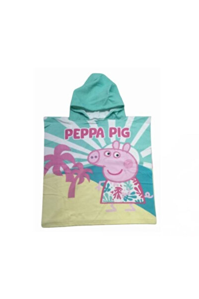 Peppa Pig Prosop poncho din poliester, pentru plajă, 55x110 cm Galben