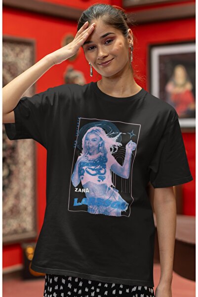 SEVBANO Zarıa Larsson Singer Printed Unisex Oversize T-Shirt