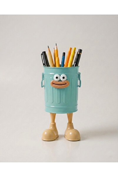 Limmy Cute and Funny Desktop Pen Holder with Metal Body - Turquoise