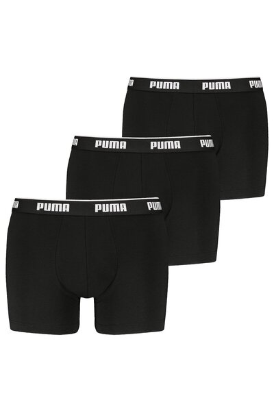 Puma Herren Boxershorts, 3er Pack - Boxer 3P, Cotton Stretch, Logo, einfarbig
