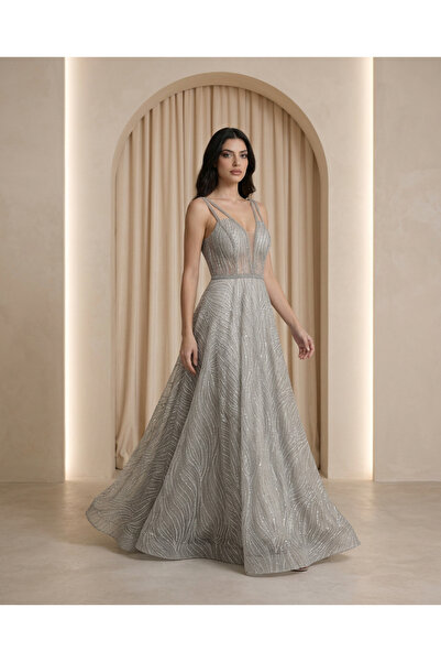 NO BRAND VRN-DRS-010 | فستان سهرة لامع فاخر