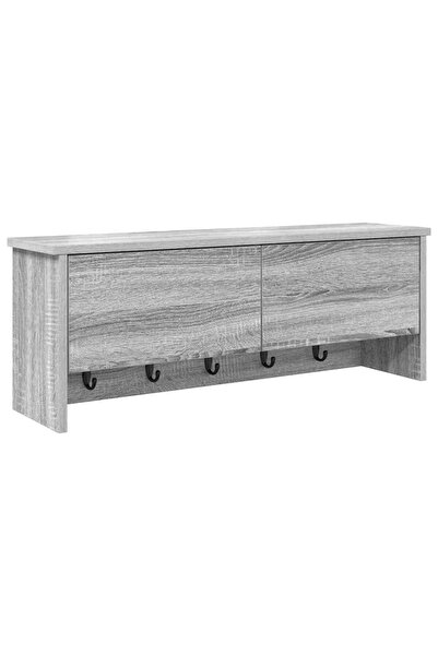 vidaxl Răcător de paltoane montat pe perete Gri Sonoma 80 x 20 x 30 cm