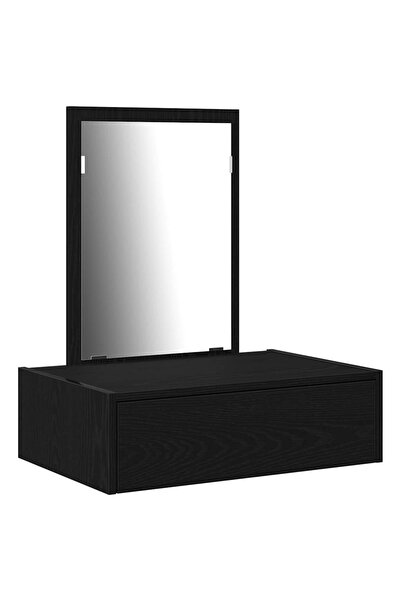 vidaxl Makeup Table with Drawer Black 60 x 40 x 70 cm Composite Wood
