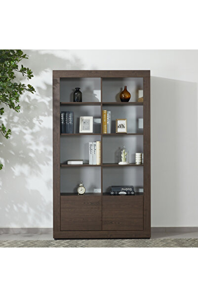 Home Box خزانة عرض ريكاردو ذات بابين مع رف مفتوح