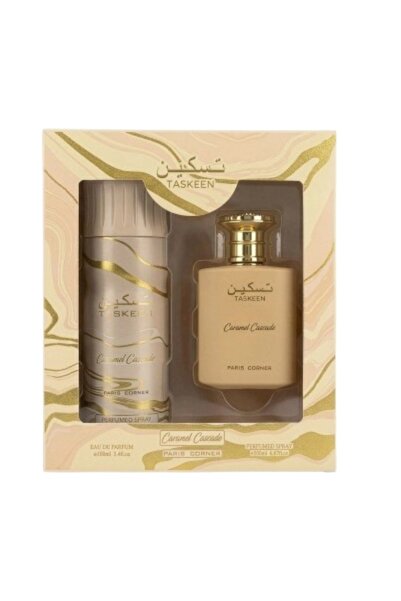 Paris Corner Taskeen Caramel Cascade - perfume water gift set 100 ml + deodor...