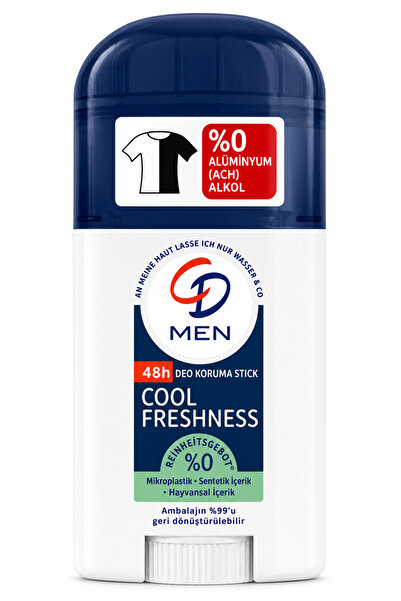 CD Men Cool Freshness Stick Deodorant 40 ml – 48 Saat Koruma, %0 Alüminyum Tu...