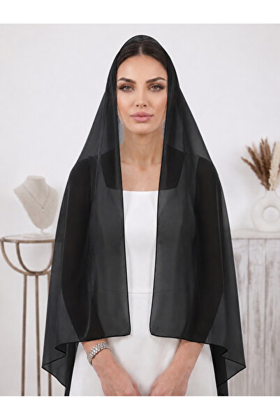 By Serpil Şener Cream Color Plain Chiffon Shawl - Daily&Wedding&Dowry&Mevlüt ...