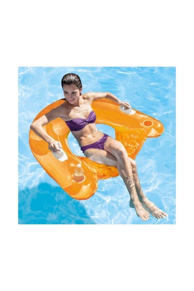 Zet Saltea Fotoliu Gonflabil cu Manere & Husa 1.52x0.99m - Intex, pentru Pisc...