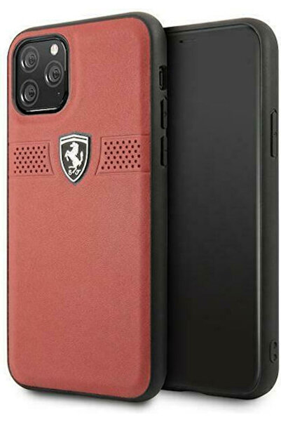 Ferrari Off Track Δερμάτινο Κόκκινο Πίσω Κάλυμμα (iPhone 11 Pro) Κωδικός: FEO...