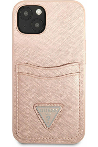 Guess Saffiano Διπλή Θήκη Καρτών για το Πίσω Μέρος από Συνθετικό Δέρμα με Υπο...