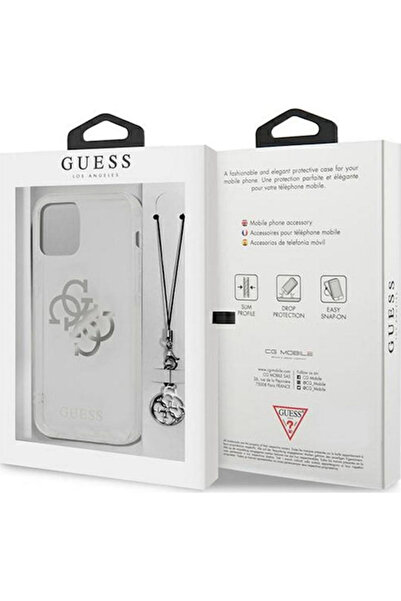 Guess Πίσω Θήκη Σιλικόνης με Λουράκι Διαφανής (iPhone 12 Pro Max) Κωδικός: GU...