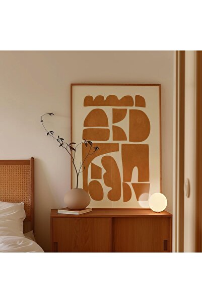 woodhomeworks لوحة تجريدية لغرفة الجلوس من قطعة واحدة من العصور الوسطى vrynt