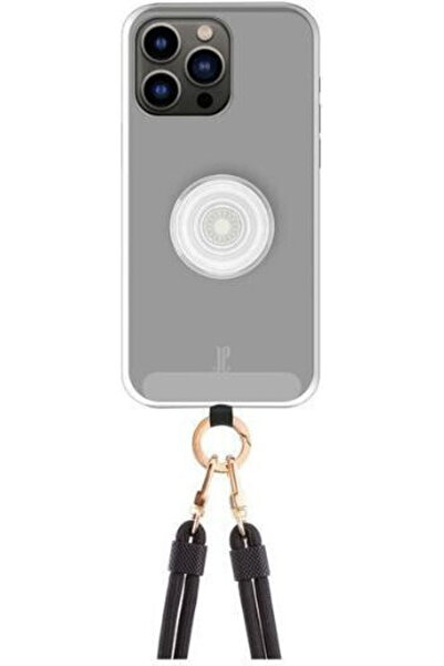 JUST Elegance Popgrip Πίσω Θήκη Σιλικόνης / Πλαστικού με Λουράκι Διαφανής (iP...