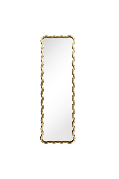 Danube Home مرآة زينورا الذهبية المموجة 133×2.5×40 سم، ديكور حائط عصري، مرآة ...