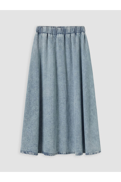 LC Waikiki Esvab • Modern & Distinctive Flared Jean Skirt with Waist Drawstring