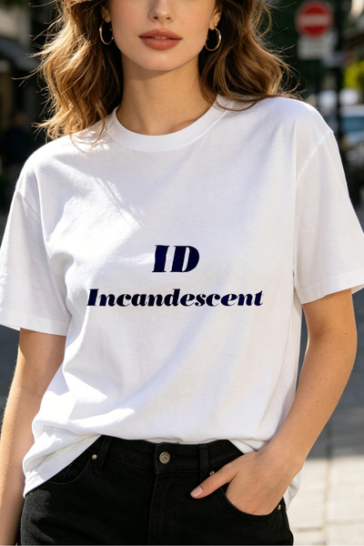 Fleck Womens T Shirts ID Incandescent Minimalist Graphic Print Casual Loose F...