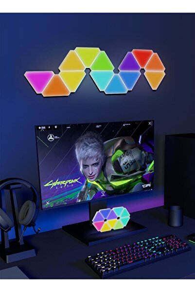 sharpdo Smart Home TV Backlight RGB Ambient Lighting with Triangle Design, Se...
