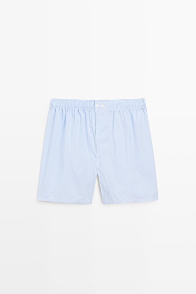 Massimo Dutti Mikro kareli %100 pamuklu boxer