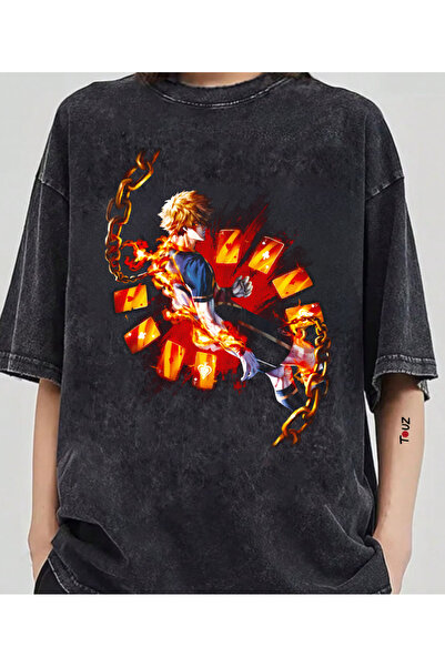 Touz Moda Anime BlueLock Kunigami štampana unisex majica prevelikog kroja