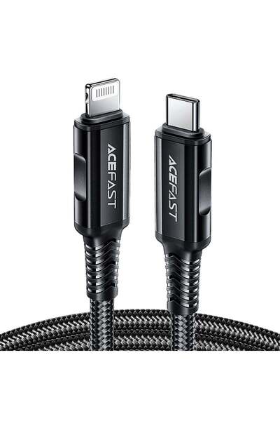 Acefast C4-01 Type-C to Lightning Charging Cable 30W Braided Nylon 1.8m MFI C...