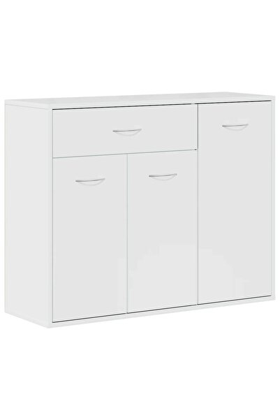 vidaxl dulap, alb extralucios, 88x30x70 cm, lemn prelucrat