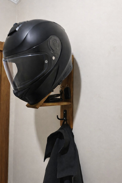 Tavaca Dekorasyon Ahşap Motosiklet Kask Askılığı