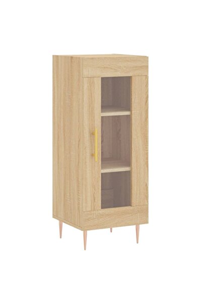 vidaxl Servantă, stejar sonoma, 34,5x34x90 cm, lemn compozit