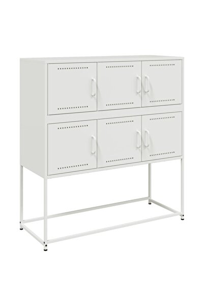 vidaxl Dulap, alb, 100,5x39x107 cm, oțel