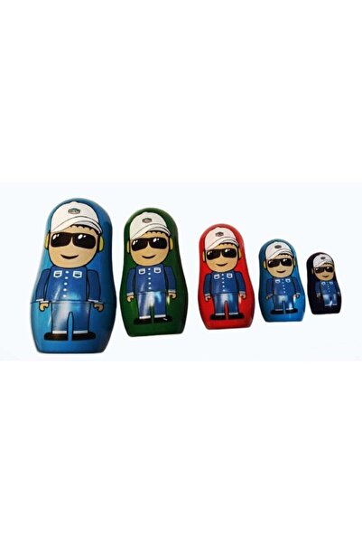 Generic مجموعة دمى ماتريوشكا على شكل سائق سباق، مكونة من 5 قطع، لعبة بلاستيكي...