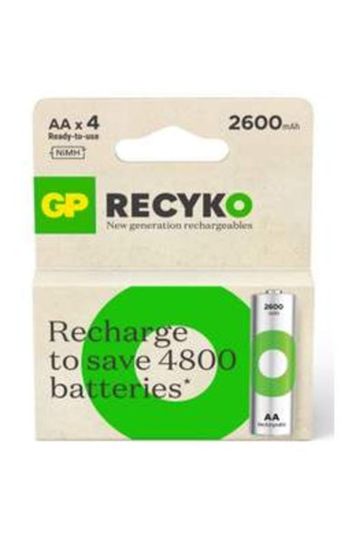 RECYCO Baterie reîncărcabilă R 6 (AA) NiMH 2600 mAh, 4 bucăți, GP ReCkyo