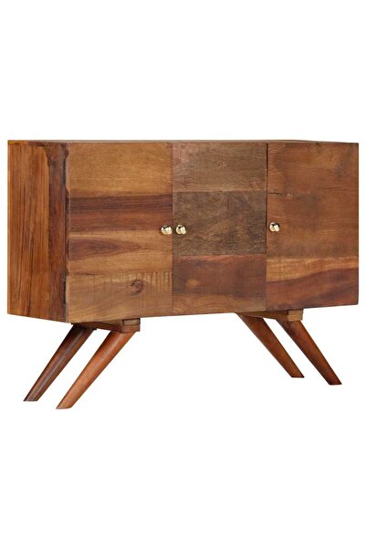 vidaxl Dulap, maro, 110 x 30 x 75 cm, lemn masiv reciclat