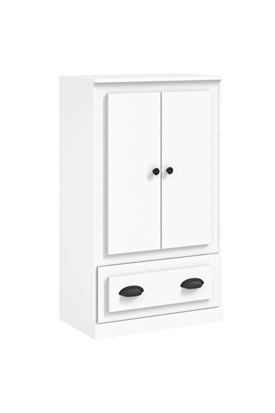 vidaxl Tall cabinet, white, 60x35.5x103.5 cm, processed wood
