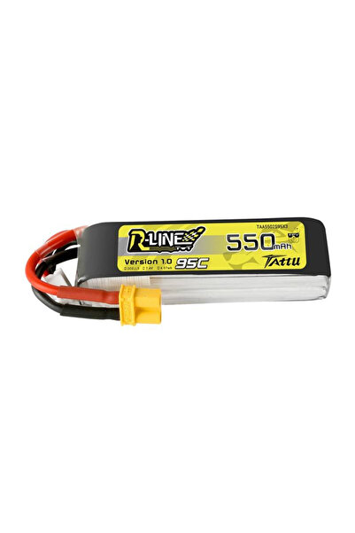 TATTU Baterie Lipo 550mAh 7.4V 95C 2S1P XT30 pentru dronă RC