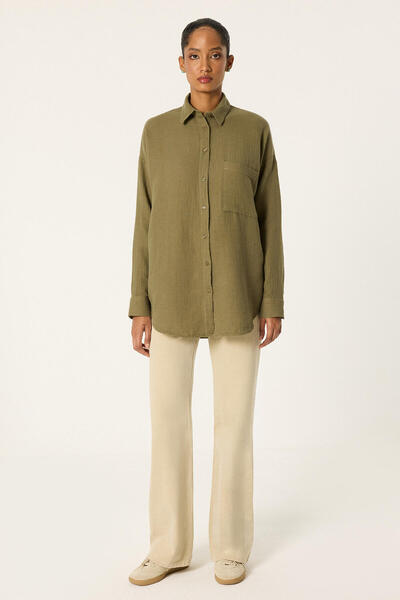 Touché Privé Cepli̇ Relax Muslin Shirt