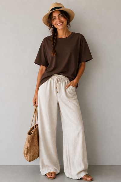 ArtYus Βασικό μπλουζάκι χωρίς στάμπα Unisex Oversize – Βαμβακερό μπλουζάκι με...