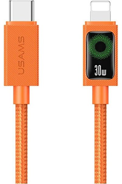 Usams Καλώδιο USB-C σε Lightning 30W Πορτοκαλί 1.2μ (SJ774USB02)