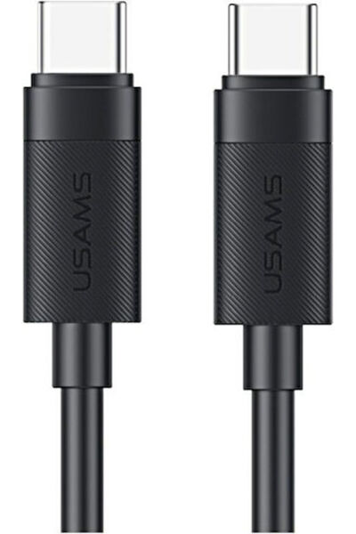 Usams Καλώδιο USB 2.0 USB-C αρσενικό - USB-C 60W Μαύρο 1μ (SJ780USB01)