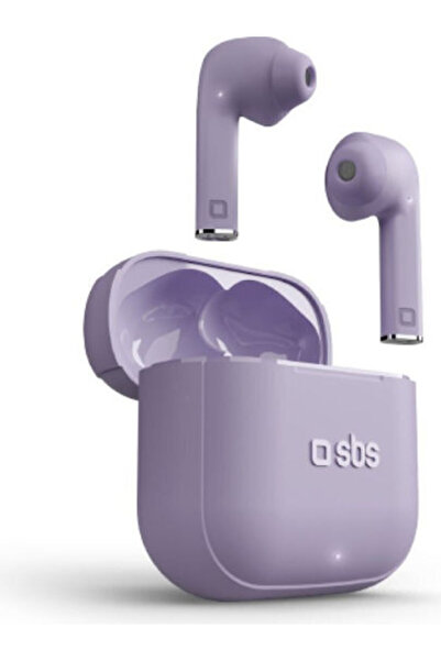 SBS Δωρεάν Ασύρματα Ενδοωτικά Ακουστικά Bluetooth Handsfree με Θήκη Φόρτισης Μωβ
