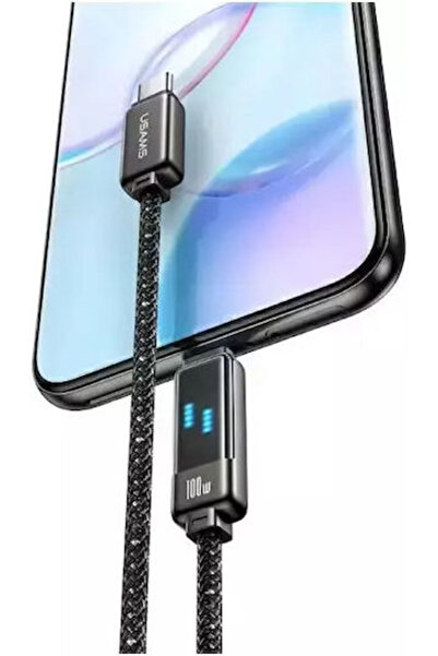 Usams Καλώδιο USB 2.0 Πλεγμένο Γρήγορης Φόρτισης USB-C Αρσενικό - USB-C 100W ...