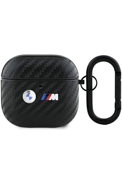 BMW Θήκη Airpods 4 Μαύρη με Μεταλλικό Λογότυπο από Ανθρακονήματα