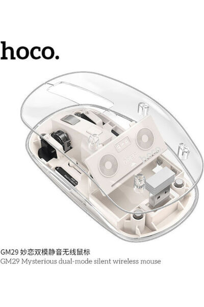 hoco. Hoco GM29 Ασύρματο ποντίκι Bluetooth Διαστημικό Λευκό