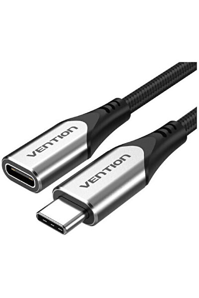 Vention Πλεγμένο καλώδιο USB Type-C USB-C αρσενικό σε USB-C θηλυκό 60W PD Γκρ...