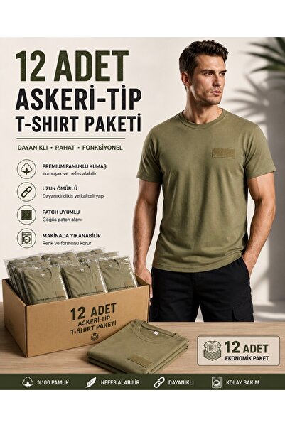 KUBİLAY ASKERİ MALZEME 12 ADET ASKERİ CIRTLI FANİLYA RÜTBELİ TİŞÖRT K.K.