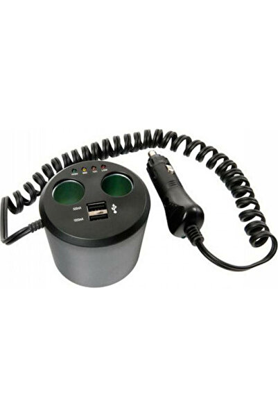 Lampa Φορτιστής Αυτοκινήτου Power Cup 1A με Θύρες: 2xUSB, 2xΑναπτήρας με ενσω...