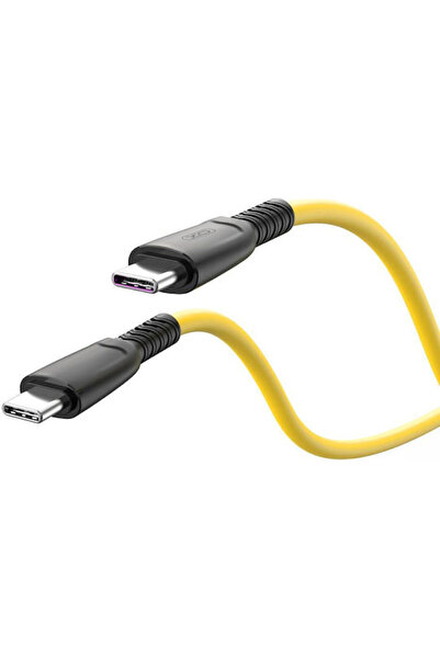 Xo Καλώδιο USB 2.0 USB-C Αρσενικό - USB-C 60W PD Κίτρινο 1μ 16.005.0369