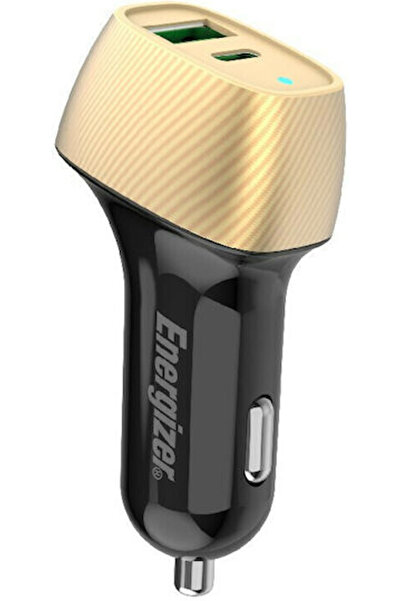 Energizer D38BG Φορτιστής Αυτοκινήτου 38W 4A με Θύρες: 1xUSB 1xType-C Χρυσό Χ...