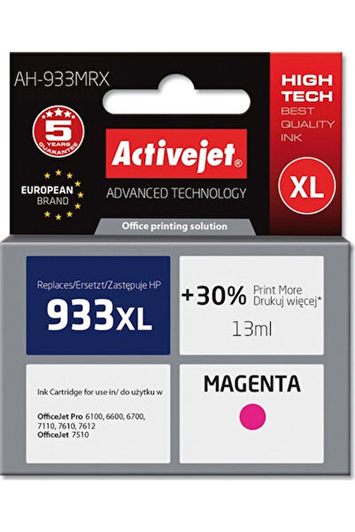 Active Συμβατό μελάνι για εκτυπωτές inkjet HP 933XL CN055AE 13ml Ματζέντα