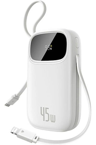 Baseus EnerFill FC31 Qpow 3 Power Bank 10000mAh 45W Λευκό Φεγγάρι