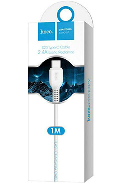 hoco. Hoco X20 Καλώδιο USB 2.0 Flash Type-C Αρσενικό σε USB-A 18W Λευκό 1μ